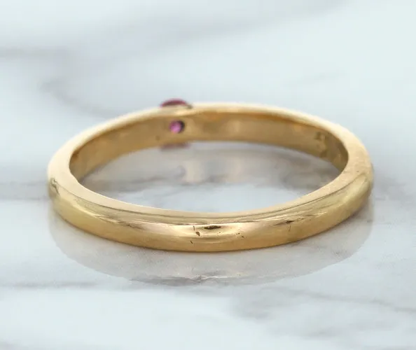 0.10ct Round Pink Sapphire Ring in 14K Rose Gold