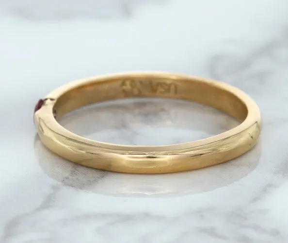 0.10ct Round Pink Sapphire Ring in 14K Rose Gold