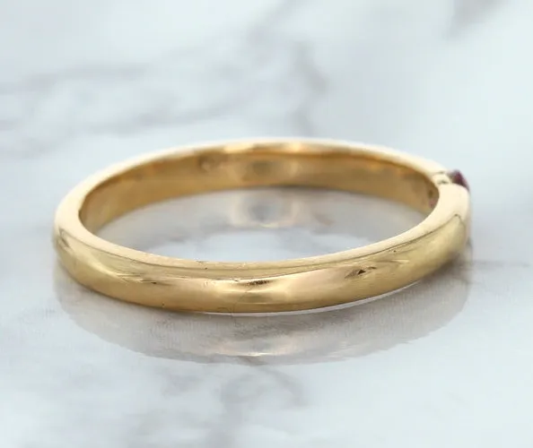 0.10ct Round Pink Sapphire Ring in 14K Rose Gold