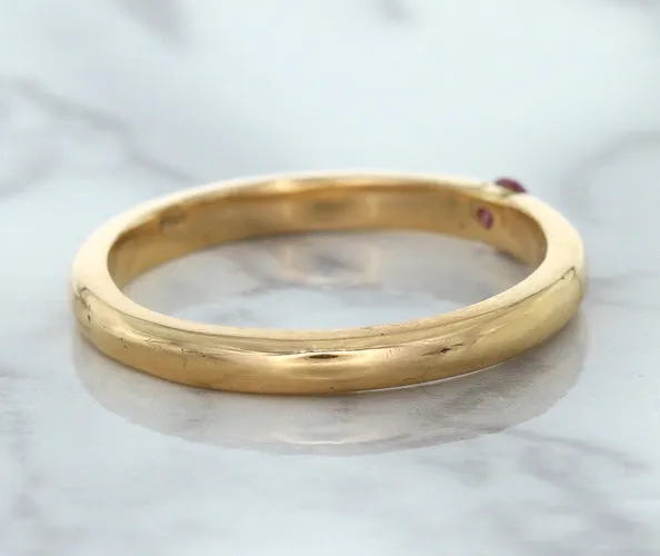 0.10ct Round Pink Sapphire Ring in 14K Rose Gold