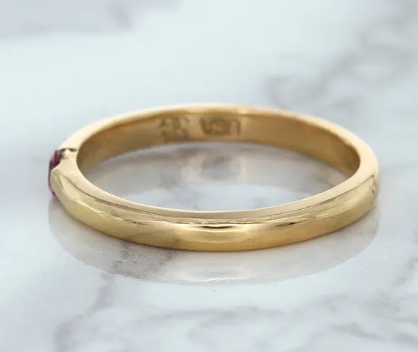0.10ct Round Pink Sapphire Ring in 14K Rose Gold