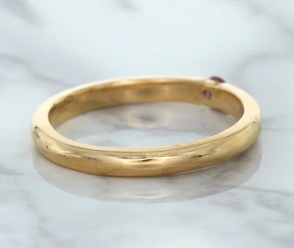 0.10ct Round Pink Sapphire Ring in 14K Rose Gold