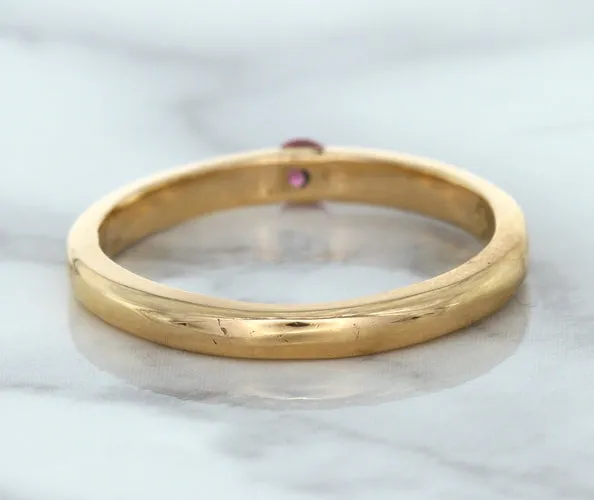 0.10ct Round Pink Sapphire Ring in 14K Rose Gold