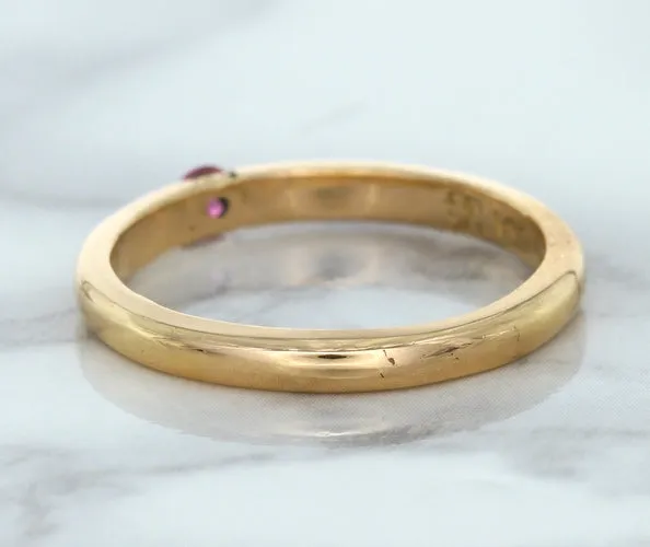 0.10ct Round Pink Sapphire Ring in 14K Rose Gold