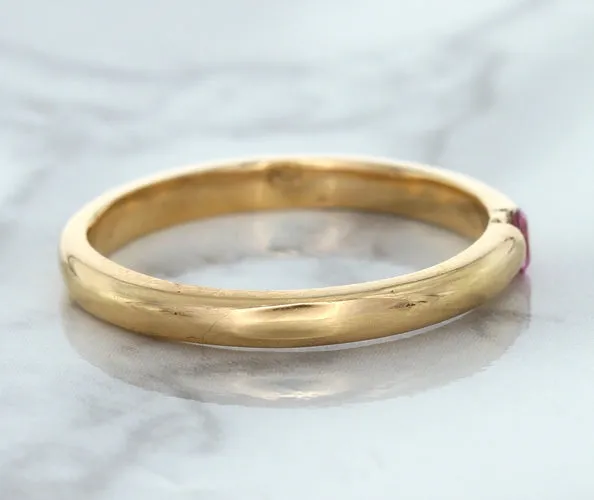 0.10ct Round Pink Sapphire Ring in 14K Rose Gold