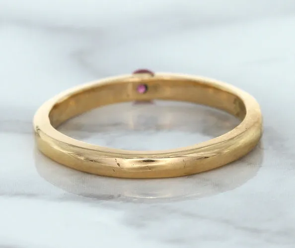 0.10ct Round Pink Sapphire Ring in 14K Rose Gold