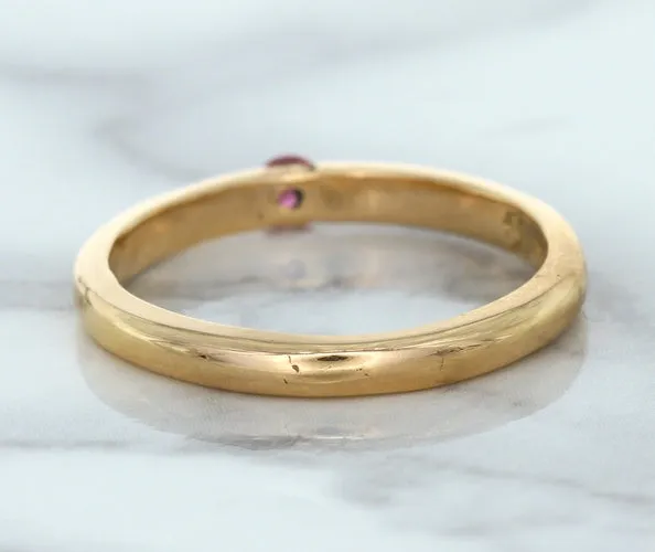 0.10ct Round Pink Sapphire Ring in 14K Rose Gold