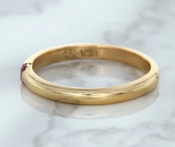 0.10ct Round Pink Sapphire Ring in 14K Rose Gold