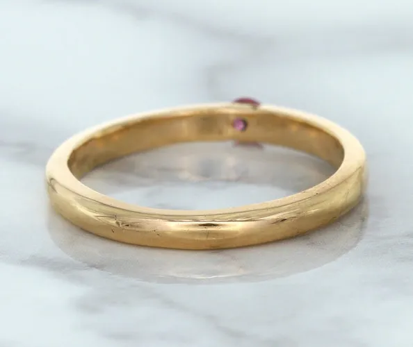 0.10ct Round Pink Sapphire Ring in 14K Rose Gold