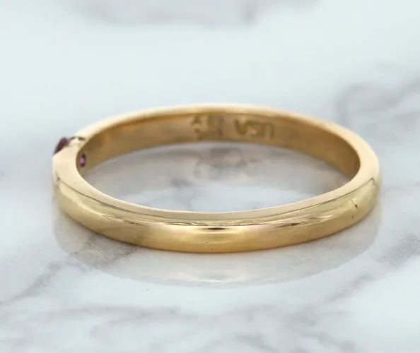 0.10ct Round Pink Sapphire Ring in 14K Rose Gold