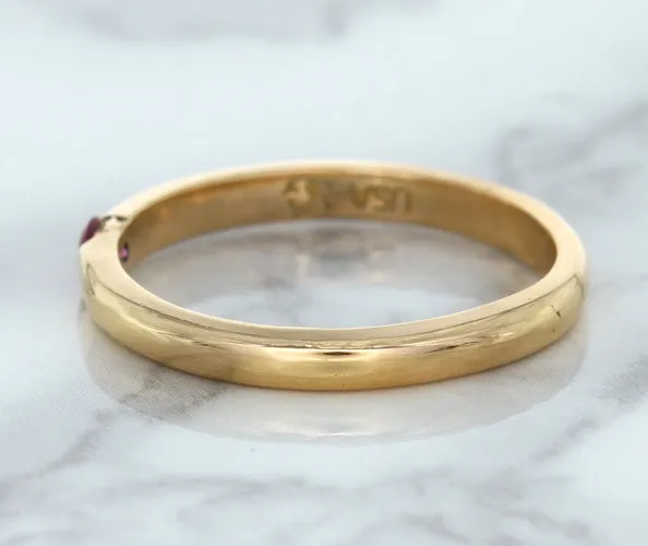 0.10ct Round Pink Sapphire Ring in 14K Rose Gold