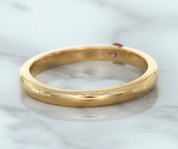 0.10ct Round Pink Sapphire Ring in 14K Rose Gold