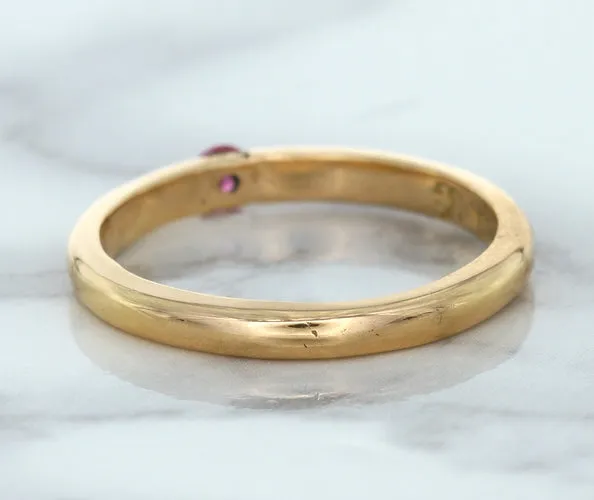 0.10ct Round Pink Sapphire Ring in 14K Rose Gold