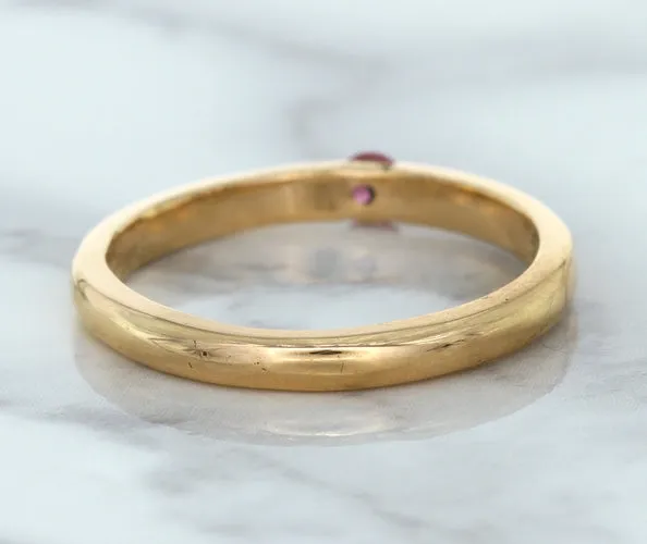 0.10ct Round Pink Sapphire Ring in 14K Rose Gold