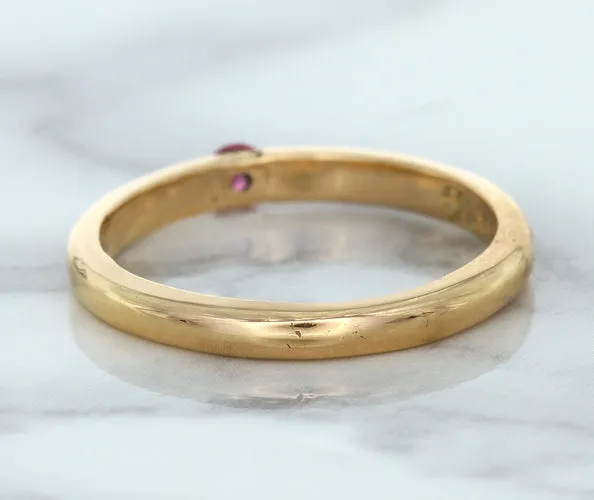 0.10ct Round Pink Sapphire Ring in 14K Rose Gold