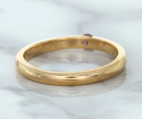 0.10ct Round Pink Sapphire Ring in 14K Rose Gold