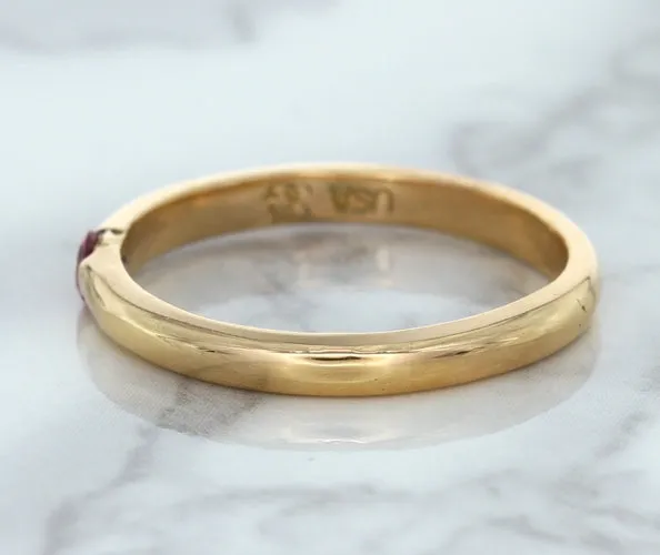 0.10ct Round Pink Sapphire Ring in 14K Rose Gold