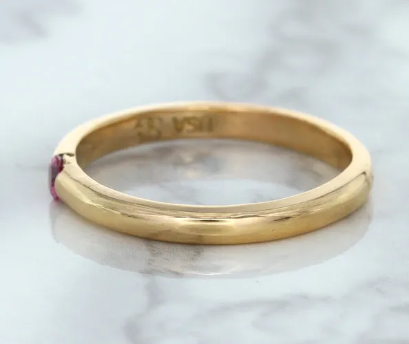 0.10ct Round Pink Sapphire Ring in 14K Rose Gold
