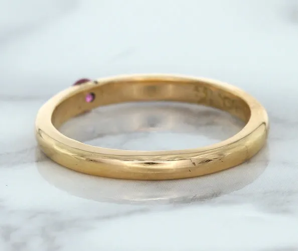 0.10ct Round Pink Sapphire Ring in 14K Rose Gold