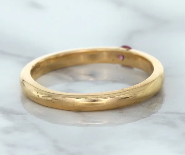 0.10ct Round Pink Sapphire Ring in 14K Rose Gold