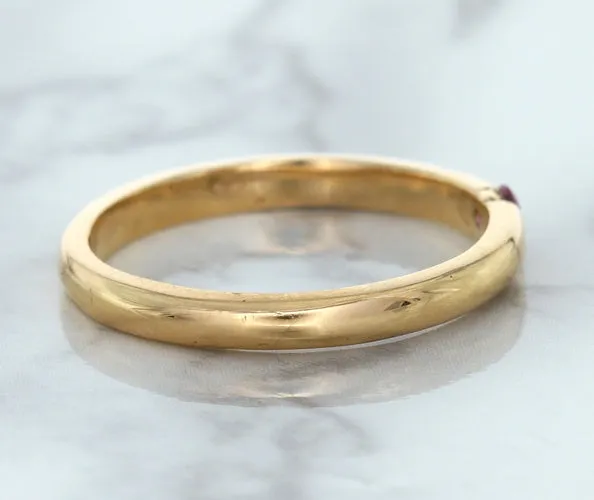 0.10ct Round Pink Sapphire Ring in 14K Rose Gold