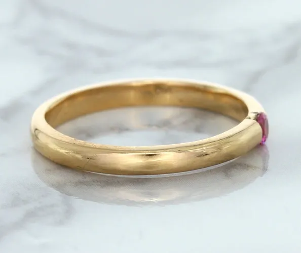 0.10ct Round Pink Sapphire Ring in 14K Rose Gold