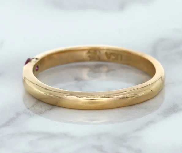 0.10ct Round Pink Sapphire Ring in 14K Rose Gold