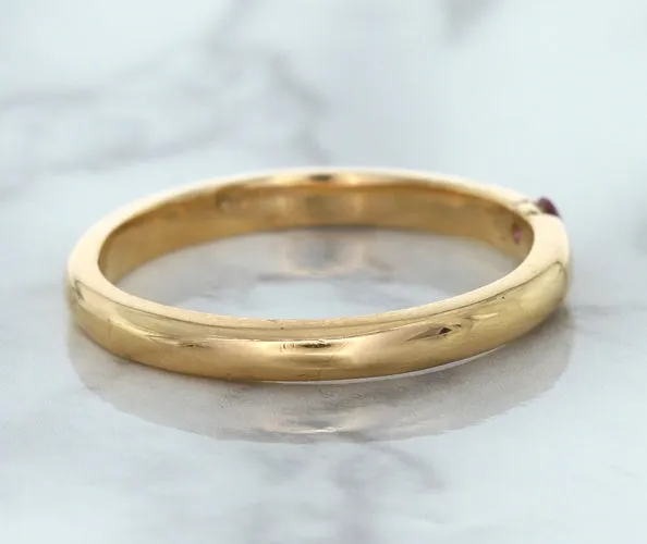 0.10ct Round Pink Sapphire Ring in 14K Rose Gold