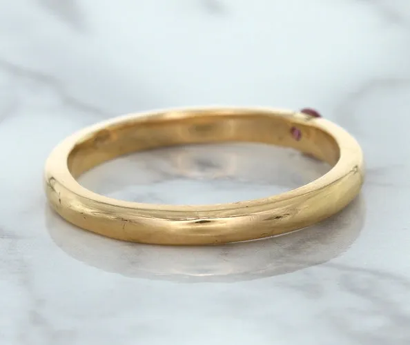 0.10ct Round Pink Sapphire Ring in 14K Rose Gold