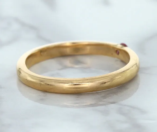 0.10ct Round Pink Sapphire Ring in 14K Rose Gold