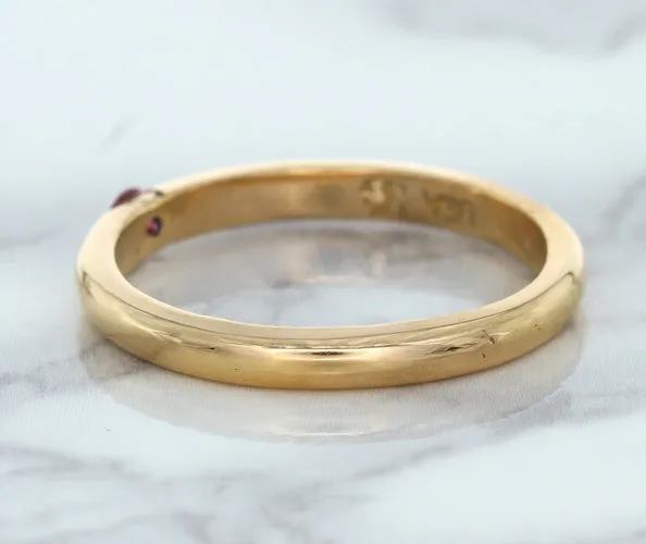 0.10ct Round Pink Sapphire Ring in 14K Rose Gold