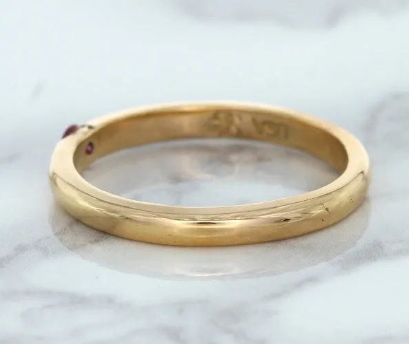 0.10ct Round Pink Sapphire Ring in 14K Rose Gold