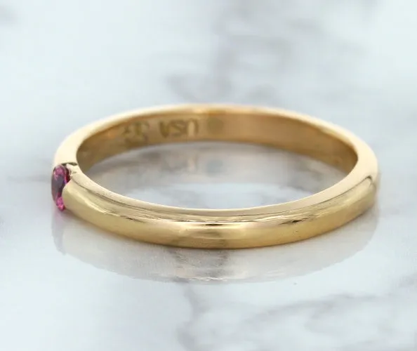 0.10ct Round Pink Sapphire Ring in 14K Rose Gold