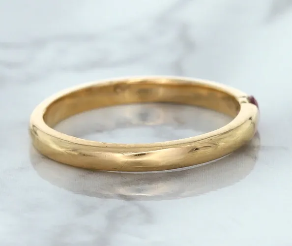 0.10ct Round Pink Sapphire Ring in 14K Rose Gold