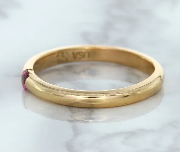 0.10ct Round Pink Sapphire Ring in 14K Rose Gold