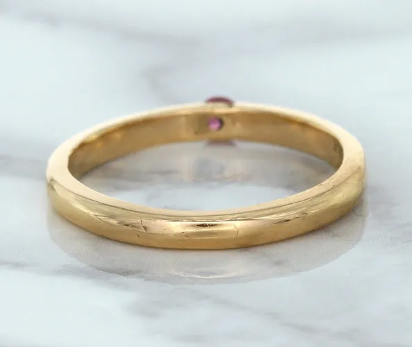 0.10ct Round Pink Sapphire Ring in 14K Rose Gold