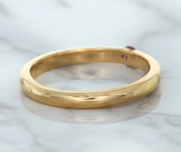 0.10ct Round Pink Sapphire Ring in 14K Rose Gold