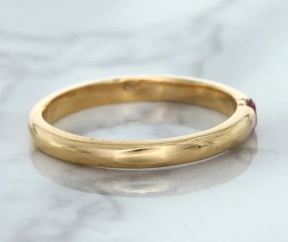 0.10ct Round Pink Sapphire Ring in 14K Rose Gold
