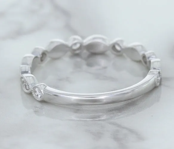 0.23ctw Diamond Alternating Marquise Band in 18K White Gold