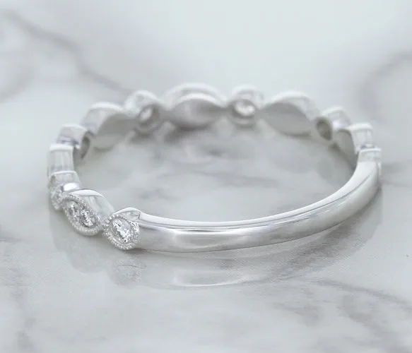 0.23ctw Diamond Alternating Marquise Band in 18K White Gold
