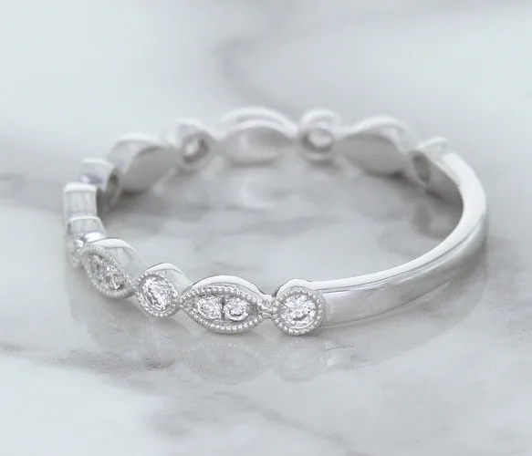 0.23ctw Diamond Alternating Marquise Band in 18K White Gold