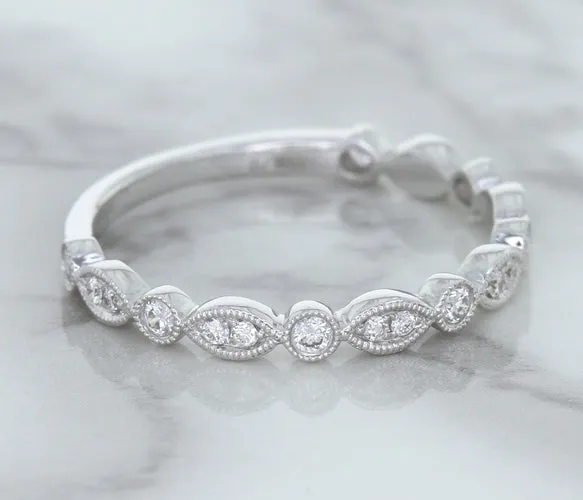 0.23ctw Diamond Alternating Marquise Band in 18K White Gold