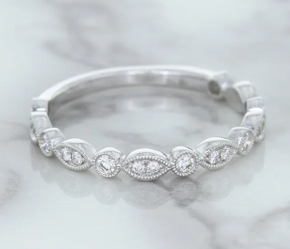 0.23ctw Diamond Alternating Marquise Band in 18K White Gold