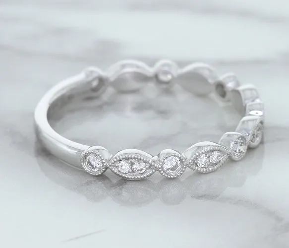 0.23ctw Diamond Alternating Marquise Band in 18K White Gold
