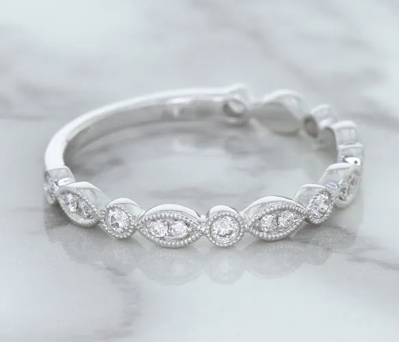 0.23ctw Diamond Alternating Marquise Band in 18K White Gold
