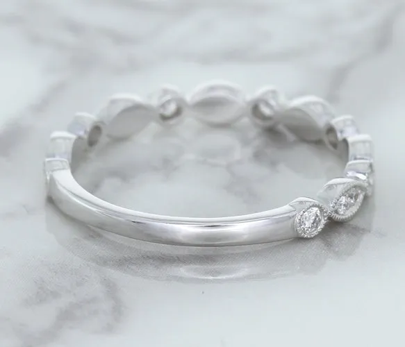0.23ctw Diamond Alternating Marquise Band in 18K White Gold