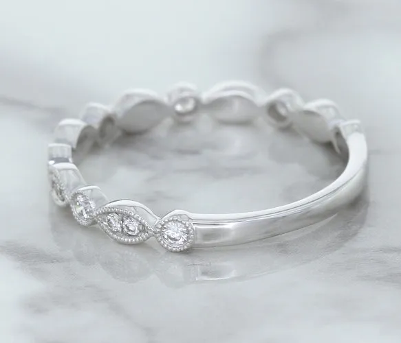 0.23ctw Diamond Alternating Marquise Band in 18K White Gold
