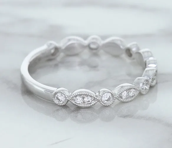 0.23ctw Diamond Alternating Marquise Band in 18K White Gold