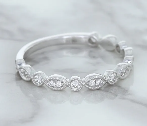 0.23ctw Diamond Alternating Marquise Band in 18K White Gold
