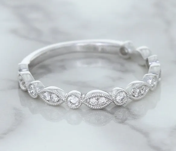 0.23ctw Diamond Alternating Marquise Band in 18K White Gold